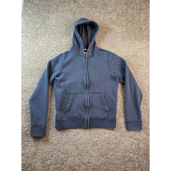 Abercrombie & Fitch Hoodie Mens Medium Blue Muscle Full Zip Sweatshirt FLAW - Picture 1 of 9